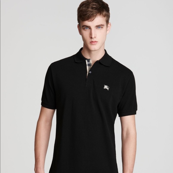 check placket cotton polo shirt